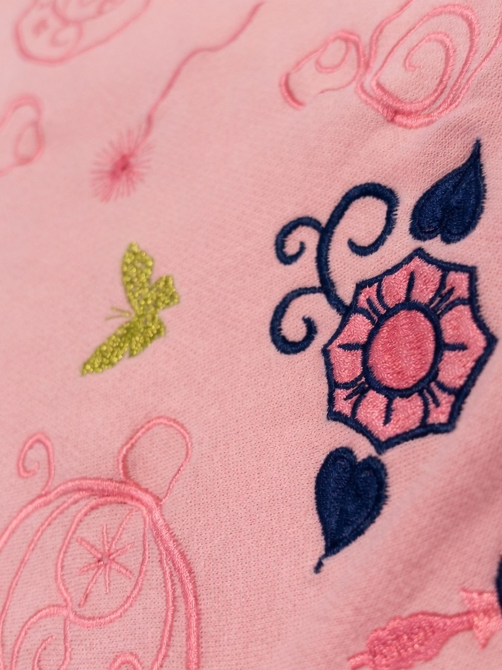Wicked Glinda Pink Sweatshirt Medium | Embroidered Graphic Crewneck BoxLunch EUC - Picture 4 of 7